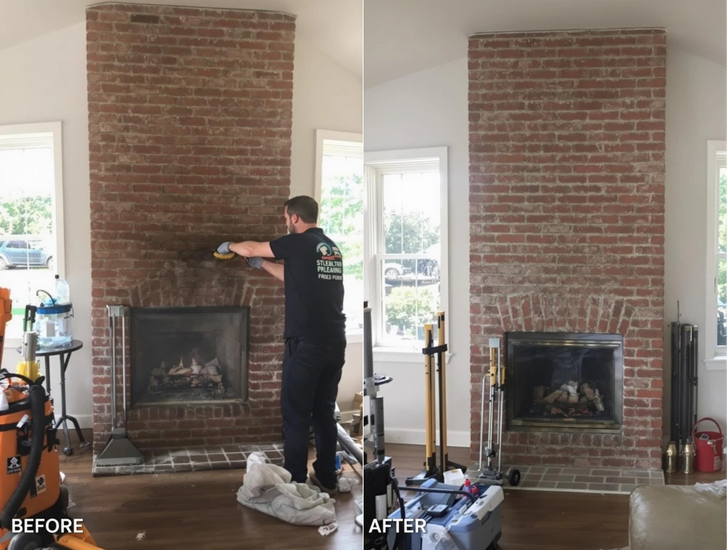 Finished chimney sweeping service by Parsippany Chimney Sweep in Parsippany, NJ