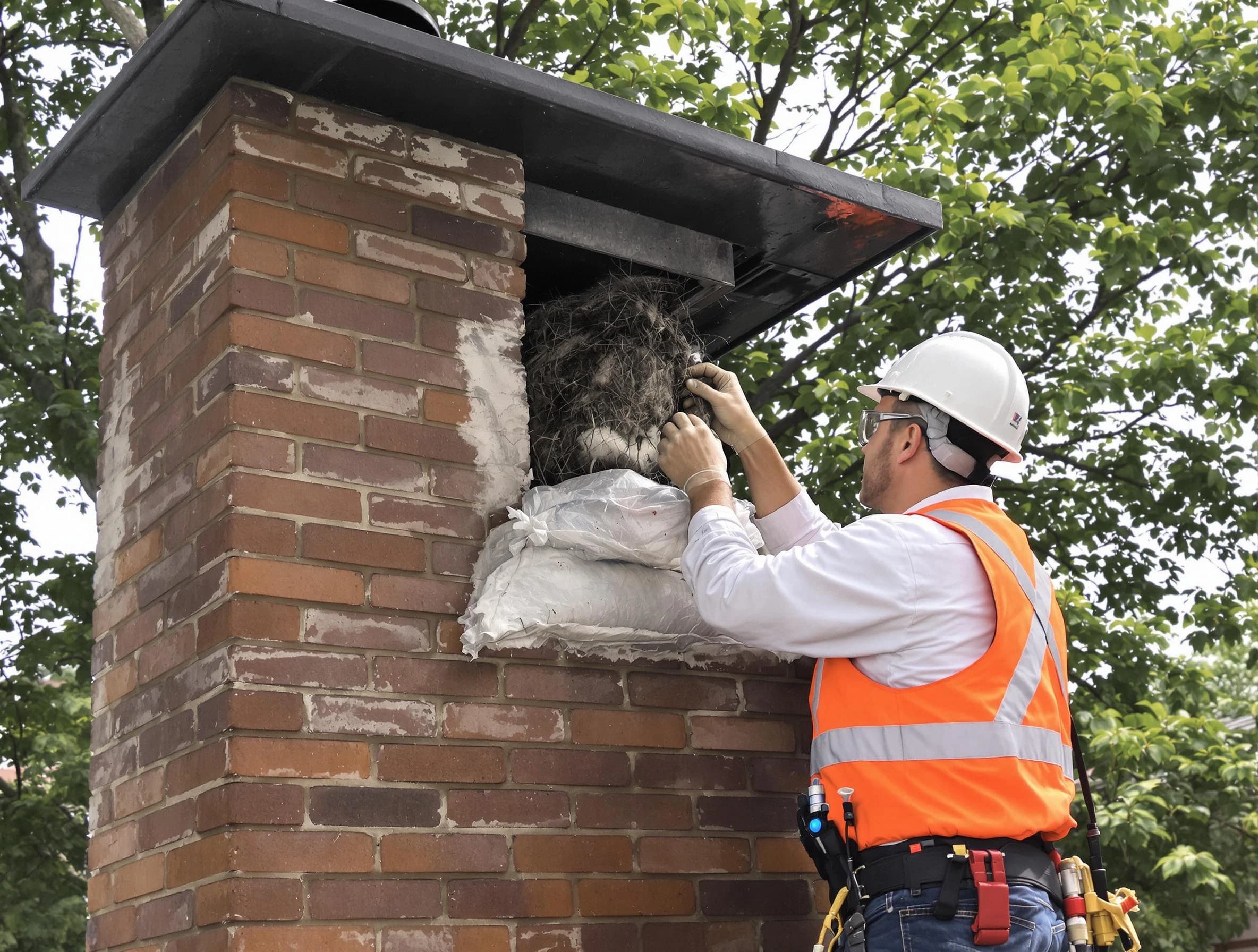 Humane removal of debris and animals by Parsippany Chimney Sweep in Parsippany, NJ