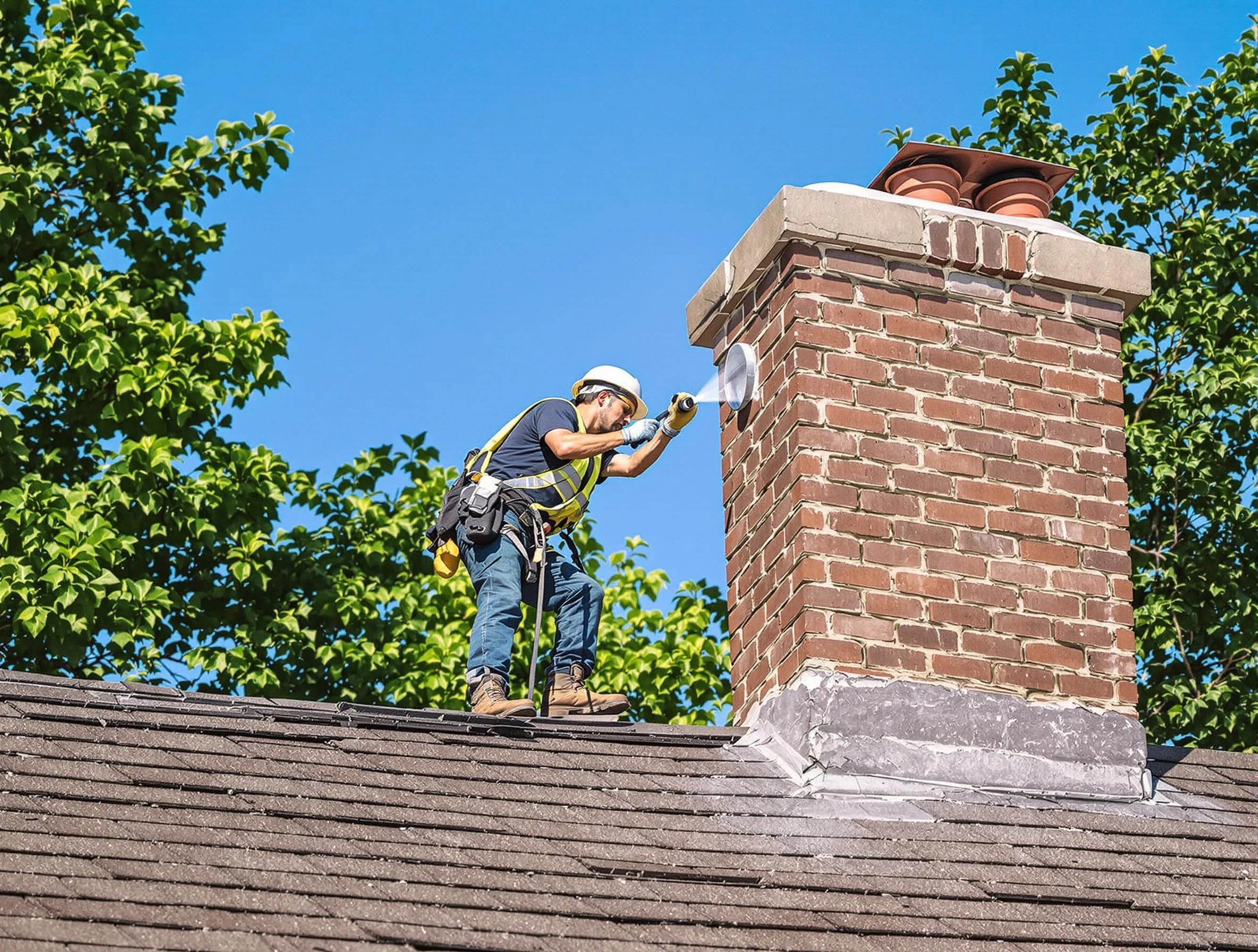 Parsippany Chimney Sweep performing an inspection with advanced tools in Parsippany, NJ