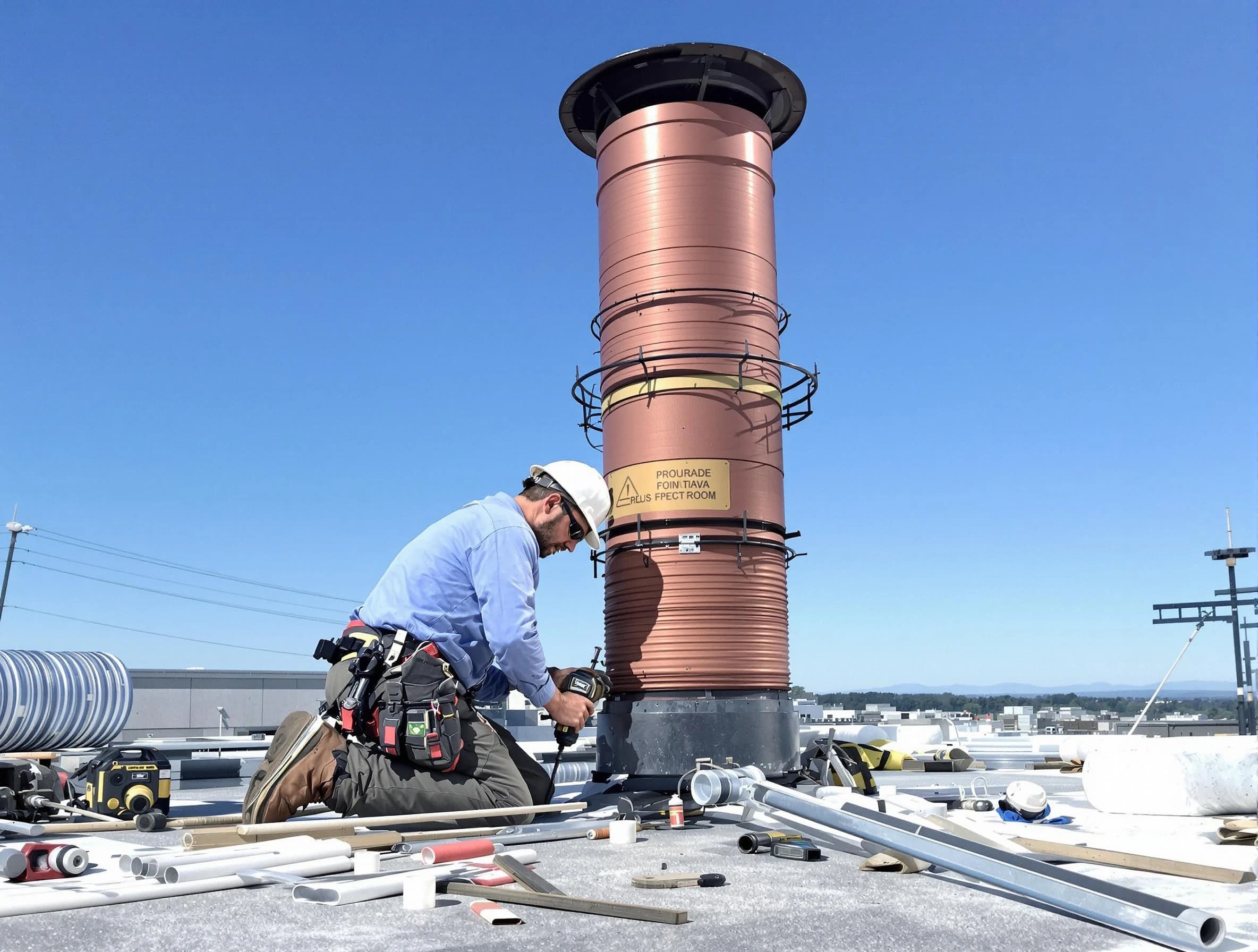 Installed chimney liner by Parsippany Chimney Sweep in Parsippany, NJ