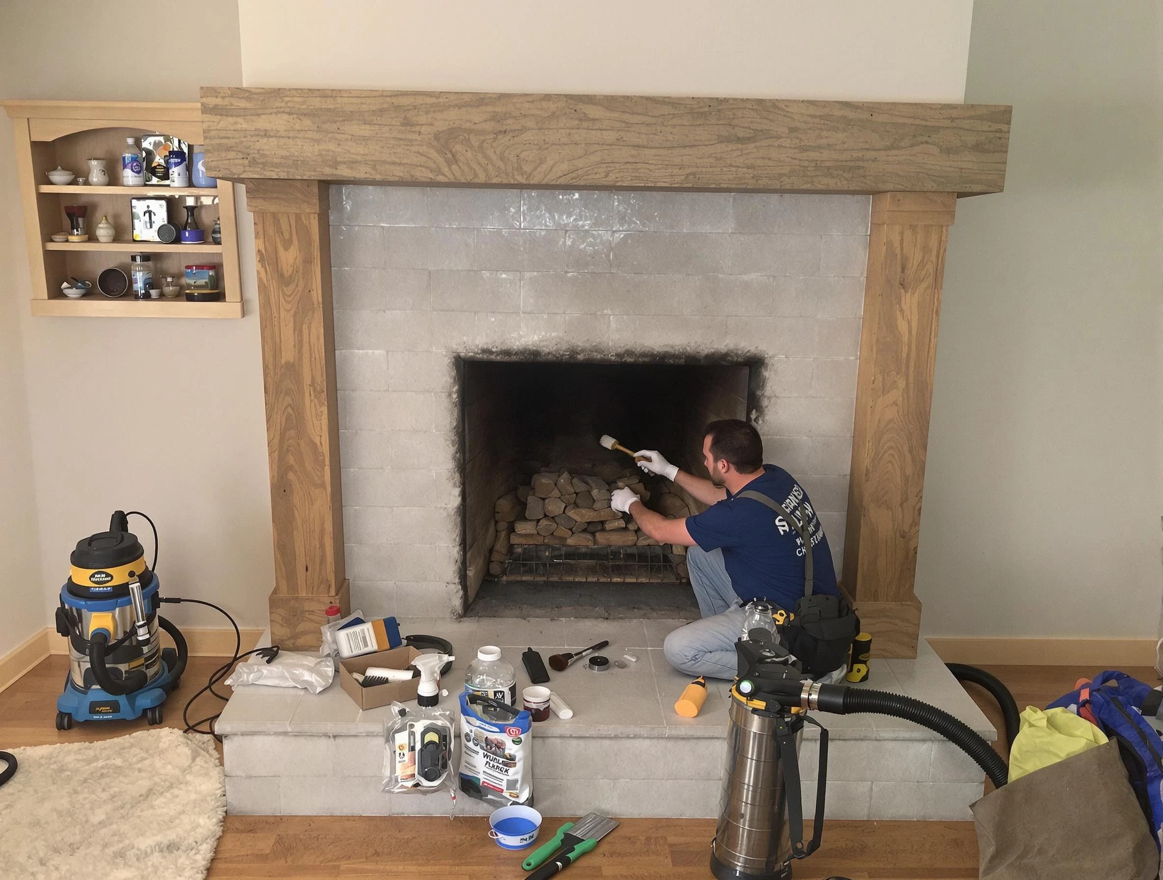 Detailed creosote removal process by Parsippany Chimney Sweep in Parsippany, NJ