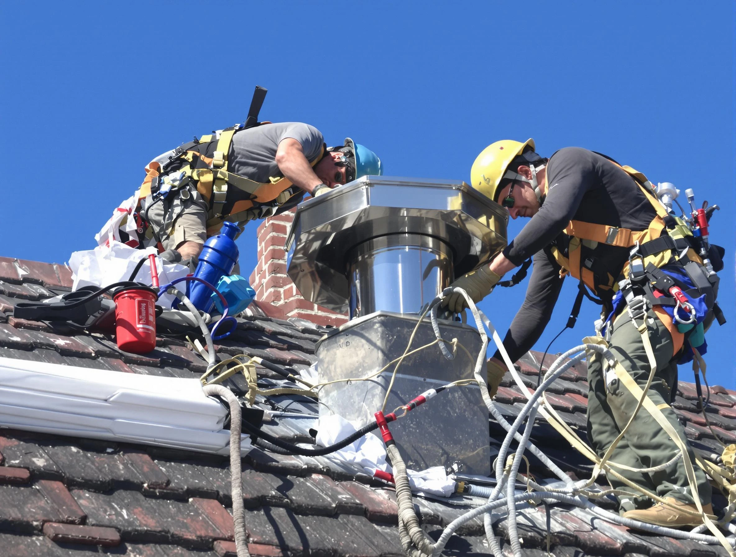 Protective chimney cap installed by Parsippany Chimney Sweep in Parsippany, NJ
