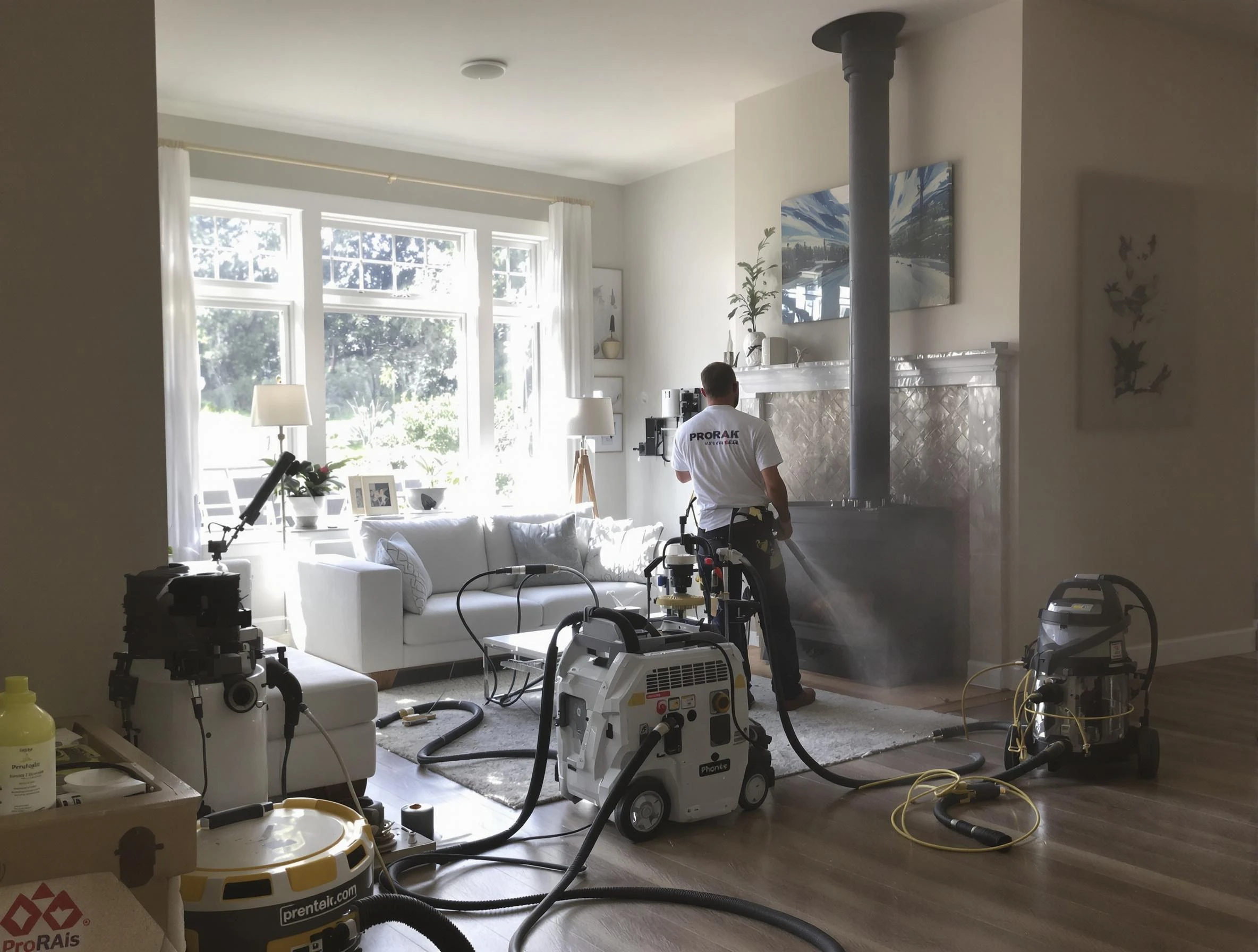 Soot removal service by Parsippany Chimney Sweep for a fireplace in Parsippany, NJ